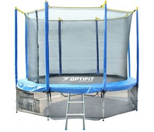 Батут с защитной сеткой Optifit